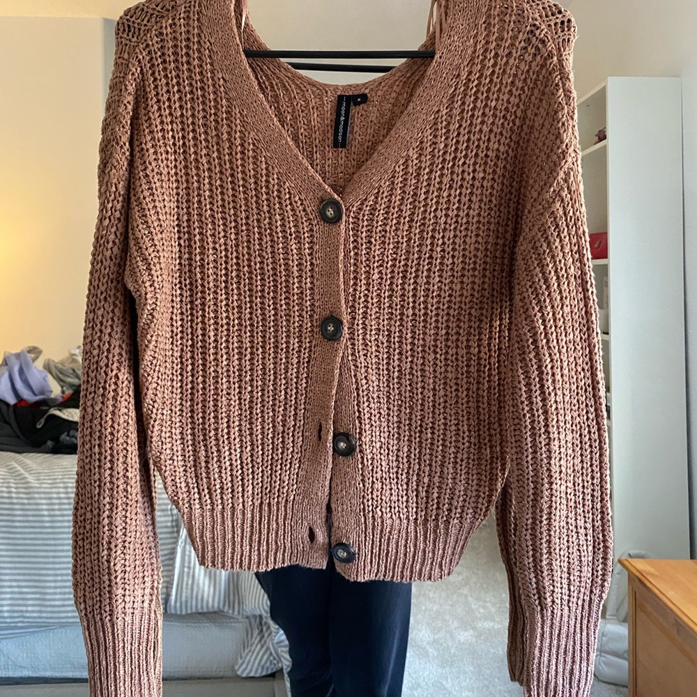 Mauve short cardigan